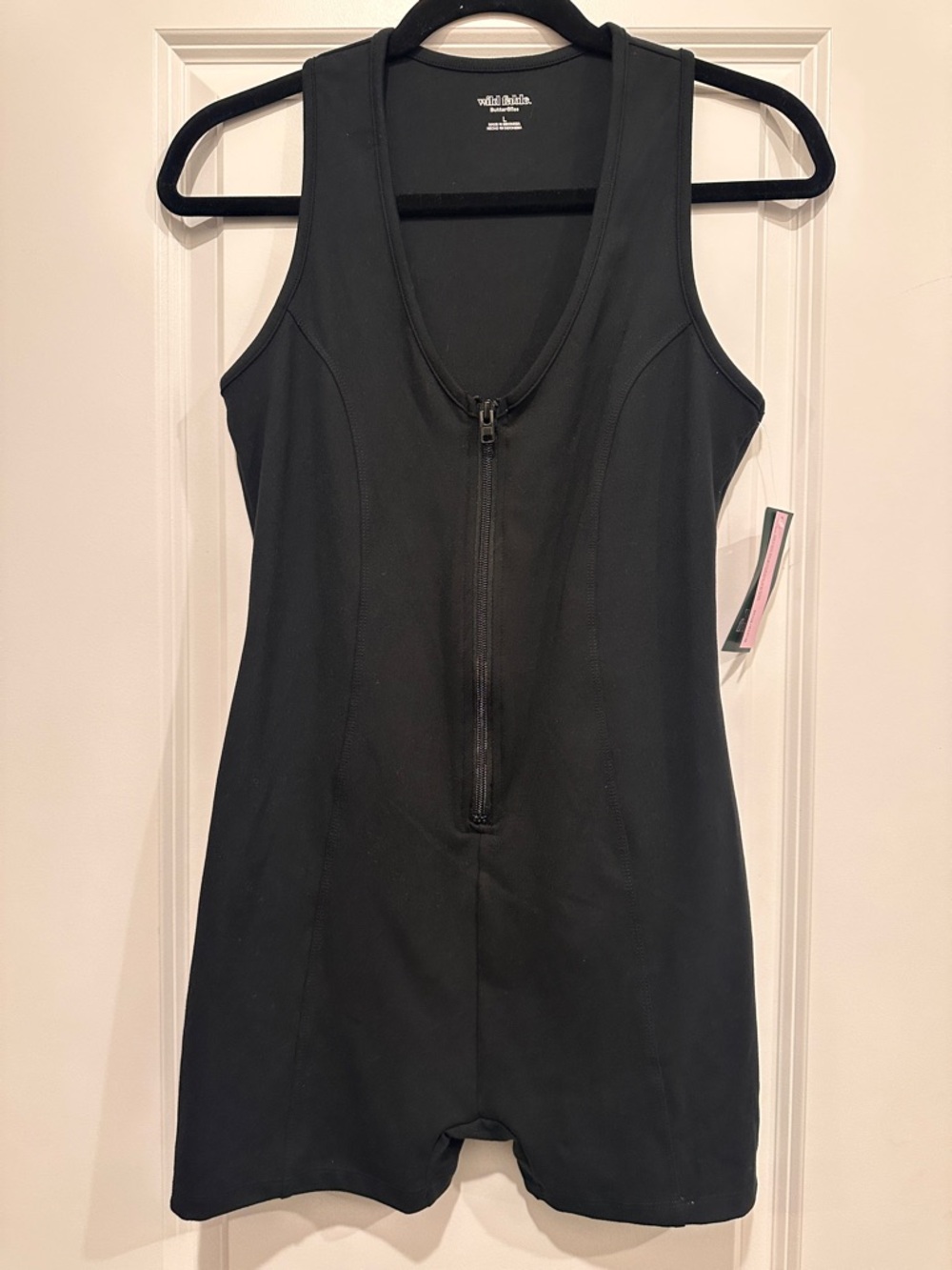 wild fable Black Sleeveless Zip-Front Romper Jumpsuit